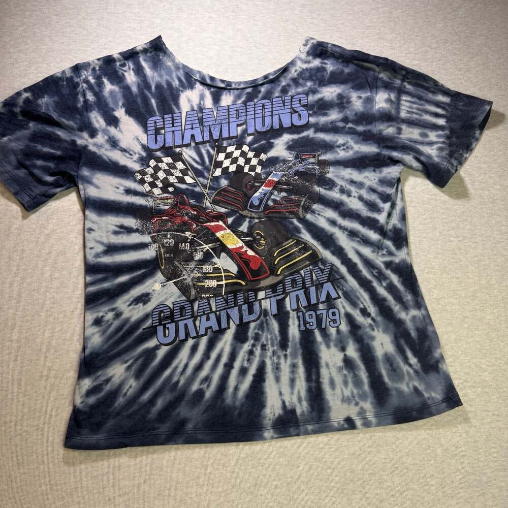 Grand Prix 1979 Champions Tie Dye Racing Graphic T-Shirt L 11-13